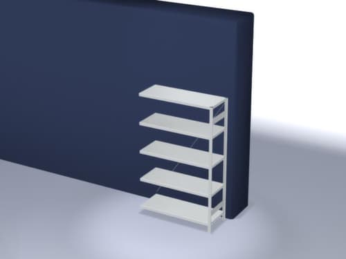 hofe système de rayonnages sans vis de conception standard, hauteur x largeur x profondeur 2000 x 1310 x 535 mm, 5 tablettes