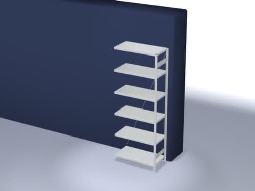 hofe système de rayonnages sans vis de conception standard, hauteur x largeur x profondeur 2500 x 1010 x 535 mm, 6 tablettes