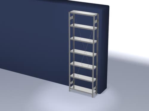 hofe système de rayonnages sans vis de conception standard, hauteur x largeur x profondeur 3000 x 1060 x 335 mm, 7 tablettes