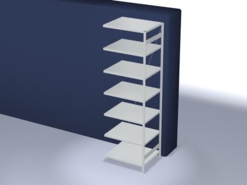 hofe système de rayonnages sans vis de conception standard, hauteur x largeur x profondeur 3000 x 1010 x 835 mm, 7 tablettes