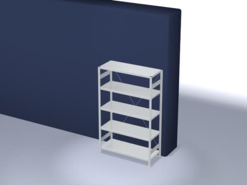 hofe système de rayonnages sans vis de conception standard, hauteur x largeur x profondeur 2000 x 1360 x 535 mm, 5 tablettes