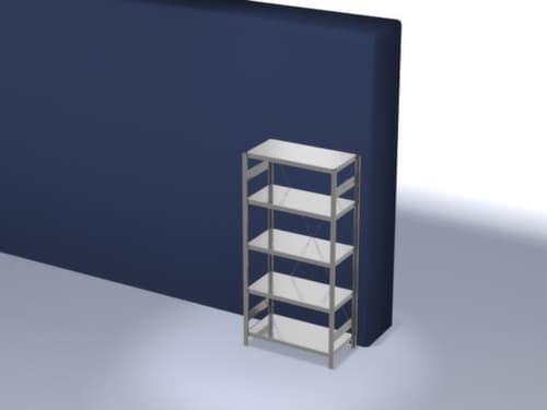 hofe Système de rayonnages sans vis dans une construction mi-lourde, hauteur x largeur x profondeur 2000 x 1060 x 535 mm, 5 tablettes