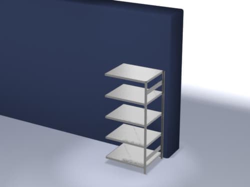 hofe Système de rayonnages sans vis dans une construction mi-lourde, hauteur x largeur x profondeur 2000 x 1010 x 835 mm, 5 tablettes