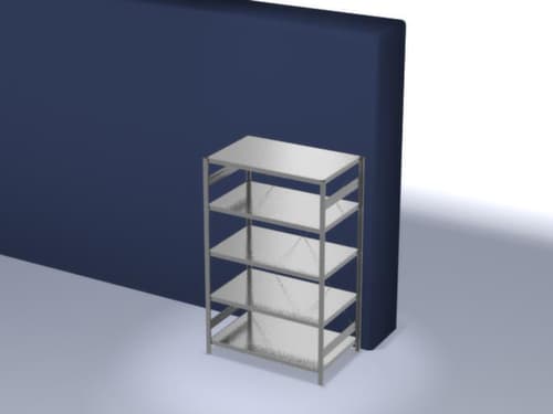 hofe Système de rayonnages sans vis dans une construction mi-lourde, hauteur x largeur x profondeur 2000 x 1360 x 835 mm, 5 tablettes