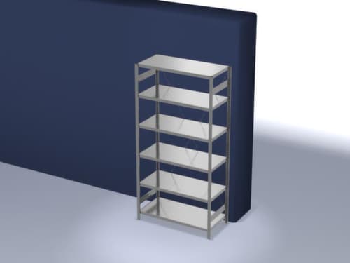 hofe Système de rayonnages sans vis dans une construction mi-lourde, hauteur x largeur x profondeur 2500 x 1360 x 635 mm, 6 tablettes