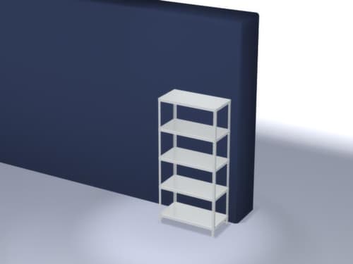 hofe Etagère à visser, 5 tablettes, RAL7035 gris clair