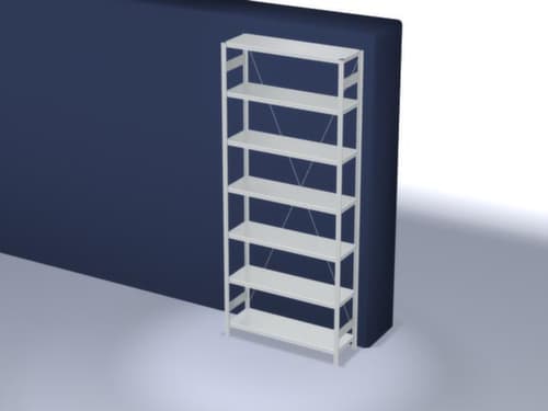 hofe système d'étagères sans vis, hauteur x largeur x profondeur 3000 x 1360 x 435 mm, 7 tablettes