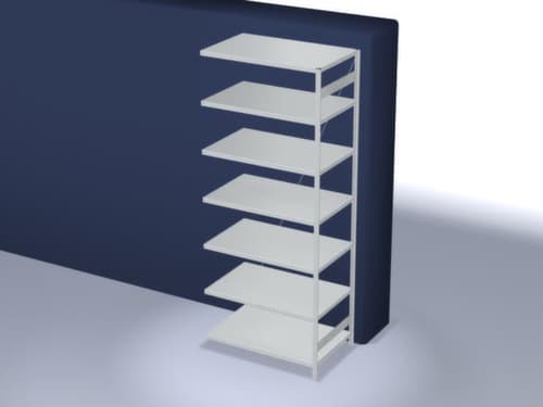 hofe Panneau d'extension pour le rayonnage sans vis, hauteur x largeur x profondeur 3000 x 1310 x 835 mm, 7 tablettes