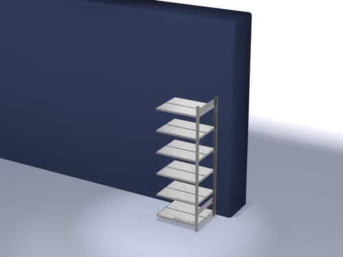 hofe Porte-documents sans vis Zone de fixation pour une utilisation des deux côtés, 6 tablettes, avec revêtement en zinc anti-corrosion