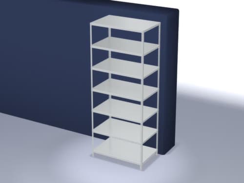 hofe Etagère à visser, 7 tablettes, RAL7035 gris clair