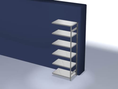 hofe Rayonnage à traverses type standard, hauteur x largeur x profondeur 2500 x 1010 x 635 mm, 6 tablettes
