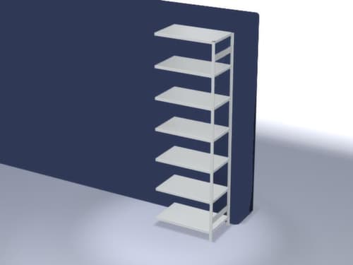 hofe Rayonnage à traverses type standard, hauteur x largeur x profondeur 3000 x 1010 x 635 mm, 7 tablettes