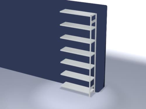hofe Rayonnage à traverses type standard, hauteur x largeur x profondeur 3000 x 1310 x 435 mm, 7 tablettes