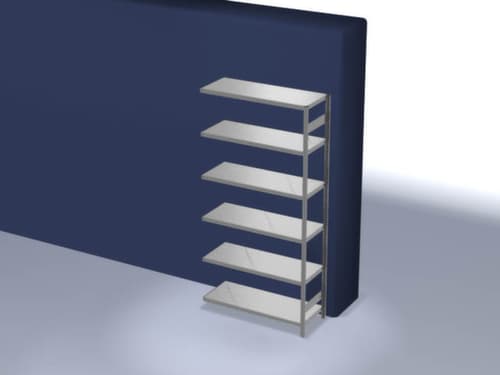hofe Rayonnage à traverses type standard, hauteur x largeur x profondeur 2500 x 1310 x 535 mm, 6 tablettes