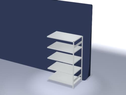 hofe Rayonnage à traverses type standard, hauteur x largeur x profondeur 2000 x 1310 x 835 mm, 5 tablettes