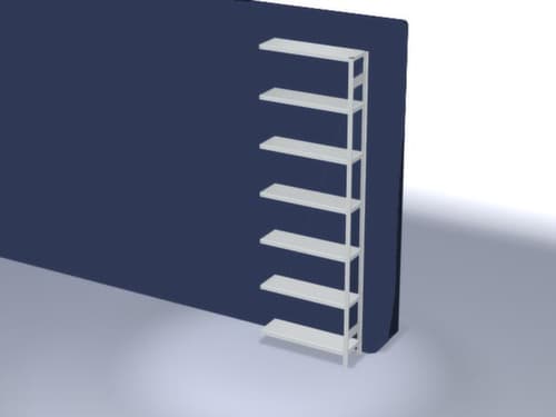 hofe Rayonnages enhofe treillis dans les constructions mi-lourdes, hauteur x largeur x profondeur 3000 x 1010 x 335 mm, 7 tablettes