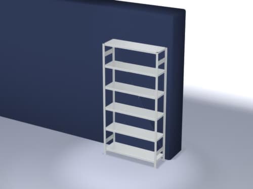 hofe Rayonnages enhofe treillis dans les constructions mi-lourdes, hauteur x largeur x profondeur 2500 x 1360 x 435 mm, 6 tablettes