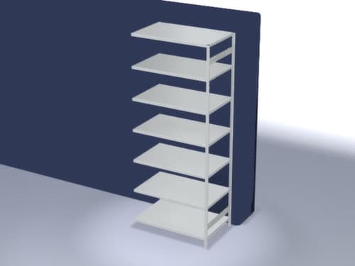 hofe Rayonnages enhofe treillis dans les constructions mi-lourdes, hauteur x largeur x profondeur 3000 x 1310 x 835 mm, 7 tablettes