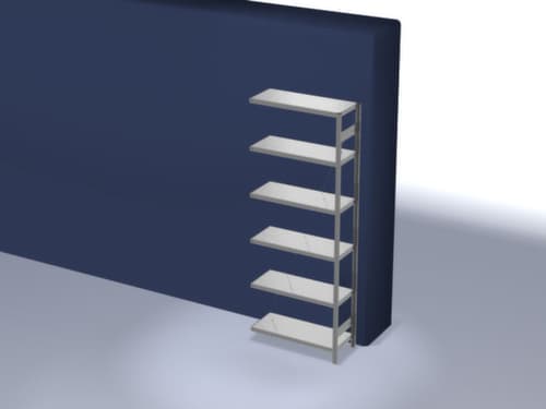 hofe Rayonnages en treillis dans la construction lourde, hauteur x largeur x profondeur 2500 x 1010 x 435 mm, 6 tablettes