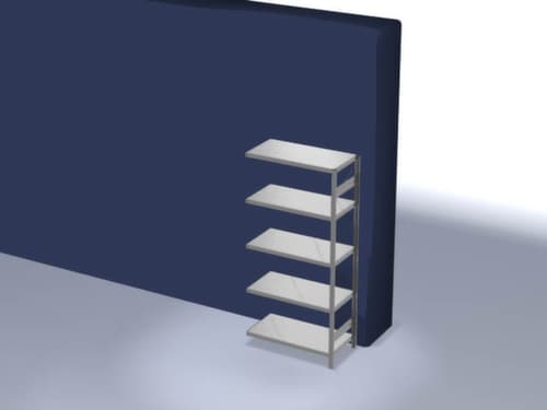 hofe Rayonnages en treillis dans la construction lourde, hauteur x largeur x profondeur 2000 x 1010 x 535 mm, 5 tablettes