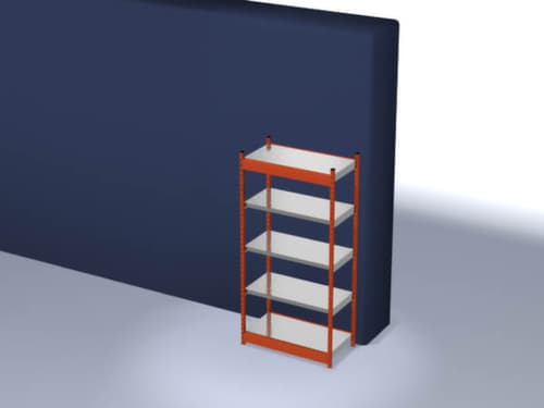 hofe Rayonnage sans boulons, hauteur x largeur x profondeur 2000 x 1060 x 500 mm, 5 tablettes