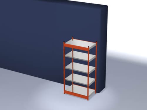 hofe Rayonnage sans boulons, hauteur x largeur x profondeur 2000 x 1060 x 600 mm, 5 tablettes