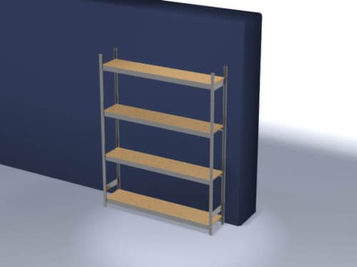 hofe Rayonnage grande largeur avec tablettes en bois
