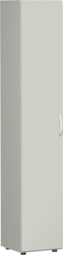 Gera Armoire à portes battantes Milano, 6 hauteurs des classeurs, gris clair/gris clair