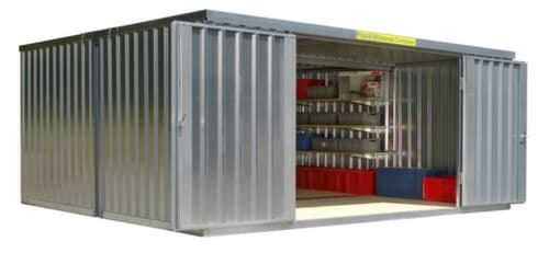 Säbu Conteneur de matériaux galvanisés FLADAFI® avec 2 modules