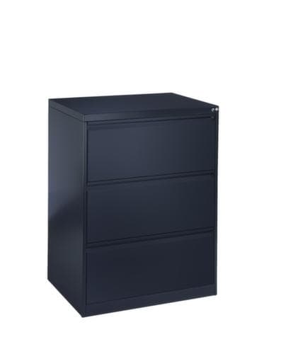 C+P Armoire pour fiches, 2 rangées, RAL7021 gris noir/RAL7021 gris noir