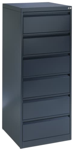 C+P Armoire pour fiches, 2 rangées, RAL7021 gris noir/RAL7021 gris noir