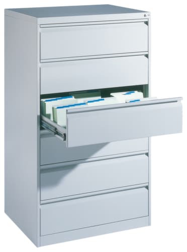 C+P Armoire pour fiches, 3 rangées, RAL7035 gris clair/RAL7035 gris clair