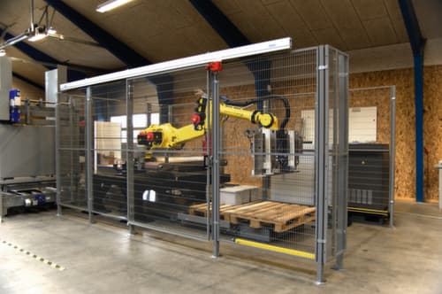 TROAX élément mural pour grille de protection de machine, hauteur x largeur 1250 x 800 mm