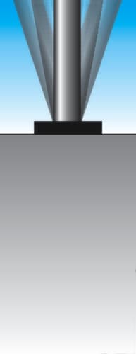 Poteau en acier inoxydable, hauteur 900 mm, à cheviller