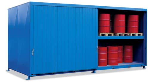 Lacont Conteneur de rayonnage pour produits dangereux pour max. 120 fûts de 200 litres