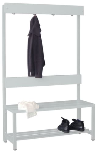PAVOY Banc vestiaire Basis avec crochets et lames en plastique