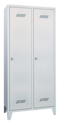 PAVOY Armoire vestiaire Basis gris clair avec 2 compartiments, largeur de compartiment 400 mm