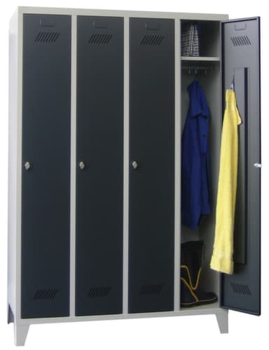 PAVOY Armoire vestiaire Basis avec 4 compartiments, largeur de compartiment 300 mm