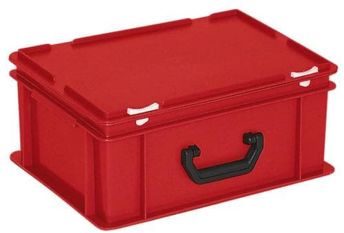 Mallette de rangement et de stockage norme européenne, rouge, HxLxl 185x400x300 mm