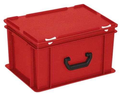 Mallette de rangement et de stockage norme européenne, rouge, HxLxl 235x400x300 mm
