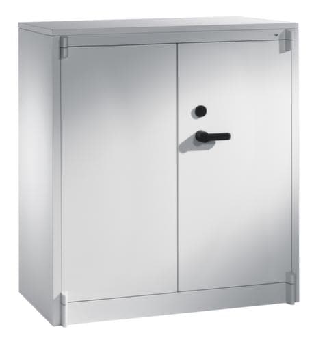 C+P Armoire haute sécurité de bureau avec plateau supérieur en bois