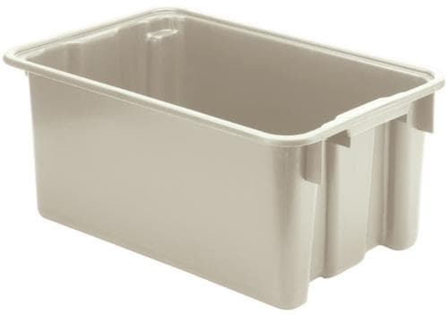 Bac gerbable emboîtable, gris, capacité 45 l