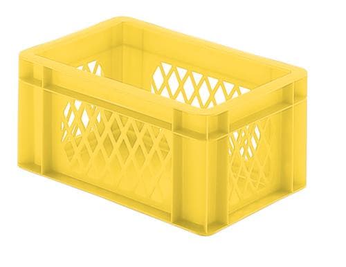 Bac gerbable norme Europe parois ajourées, jaune, capacité 5,5 l