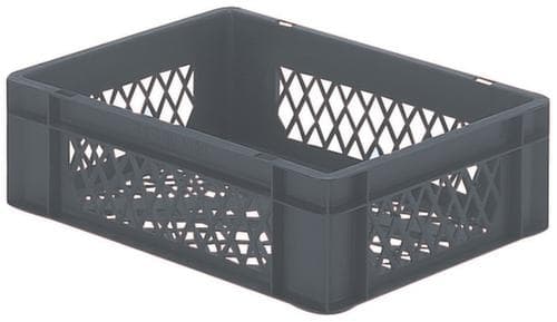 Lakape Bac gerbable norme Europe Favorit parois + fond ajourés, gris, capacité 10 l