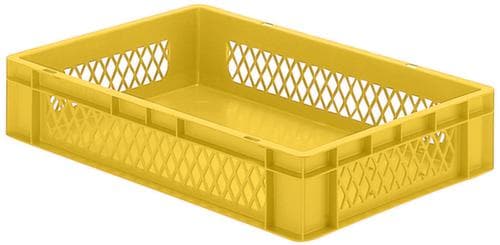 Lakape Bac gerbable norme Europe Favorit parois ajourées, jaune, capacité 22 l