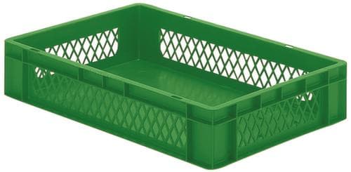 Lakape Bac gerbable norme Europe Favorit parois ajourées, vert, capacité 22 l