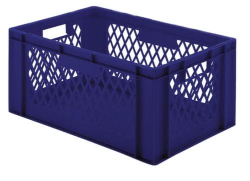 Lakape Bac gerbable norme Europe Favorit parois ajourées, bleu, capacité 61 l