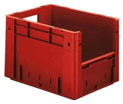 Bac gerbable norme Europe avec poignée, rouge, capacité 23,3 l