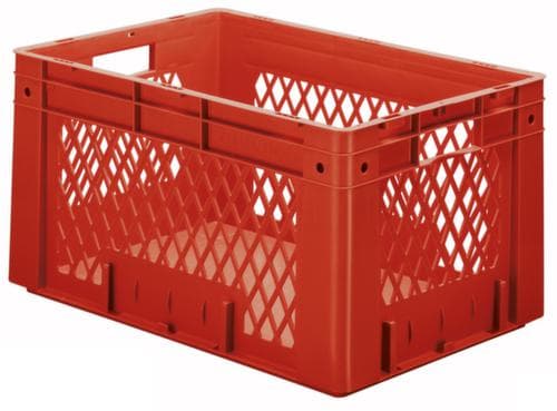 Bac gerbable norme Europe, rouge, capacité 60 l