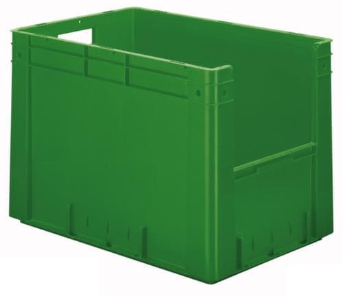 Bac gerbable norme Europe avec poignée, vert, capacité 80 l